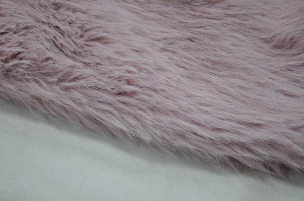 Pink Long Hair Fur Fabric , Create a dreamy and luxurious atmosphere in your