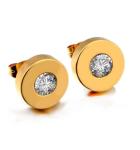 Korea style 10mm earring women new design fashion shiny crystal sud earrings