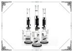 Sprinkler Gridded Inline Perc Glass Bong Smoking , 5 Inches Freezable Coil