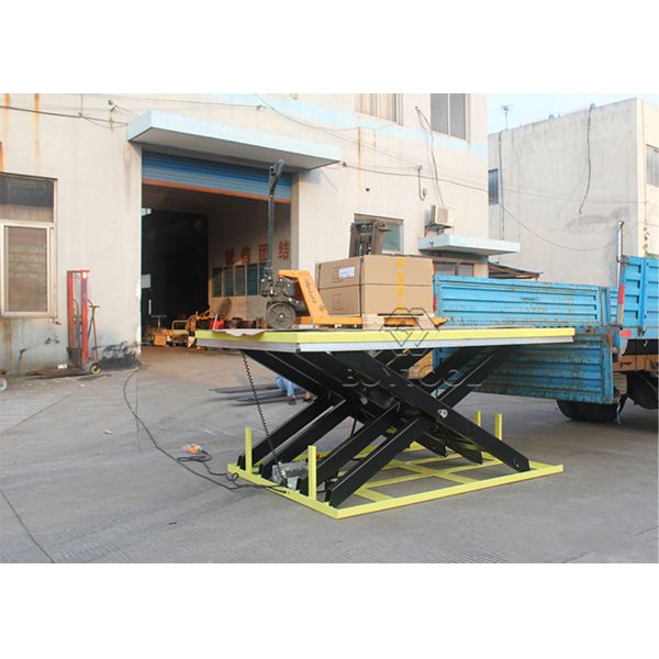 1000 Lb Mobile Scissor Lift Table With Large Platform Ladder Dock Container Loading
