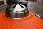 Orange Kamado Ceramic Grills 57*65cm Stainless Steel Accessory BBQ