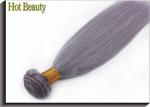 Customized Purple Grey Hair Silk Straight 100% Human Hair Can be flat ironed