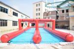 50m Inflatable Water Slide , Inflatable Long Slide For City Road