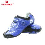 Breathable Road Racing Bicycle Shoes , Blue Road Bike Shoes OEM / ODM Available