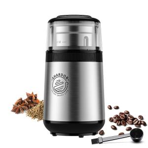 Wholesale Medium Powder Removable Coffee Grinder EU Plug Transparent Lid SS304 Silver Coffee Machine from china suppliers