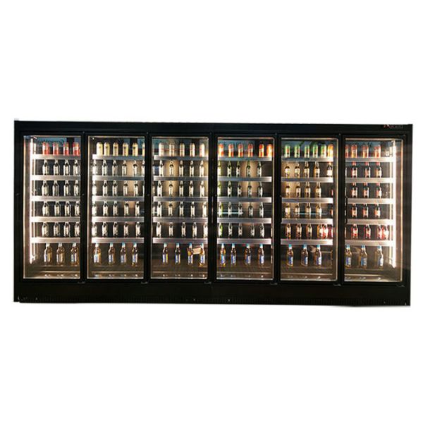 Fashion Design Multideck Glass Door Display Refrigerator For Beverage With LED