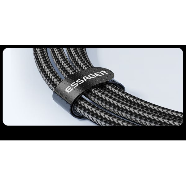 ESSAGER ES-X47 Series USB A To C Cable 1m Short 2m Long 100W