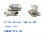 Lester 16737 OEM 2810034080 Auto Engine Starter For Toyota 4 Runner Pick Up 22R