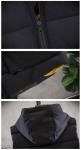 Zipper Up Cold Weather Vest Sleeveless Reversible Hooded Cotton Padded Vest