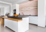 15mm Modern White Gloss Kitchen Cabinets Natural Wood Kitchen Cabinets Modern