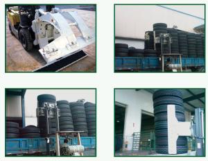Wholesale Carbon Steel Forklift Rotator Attachment , Forklift Clamp Attachment Tilt Forward Tire Clamps from china suppliers