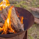 56cm Laser Cut Round Corten Fire Pit For Garden Decoration