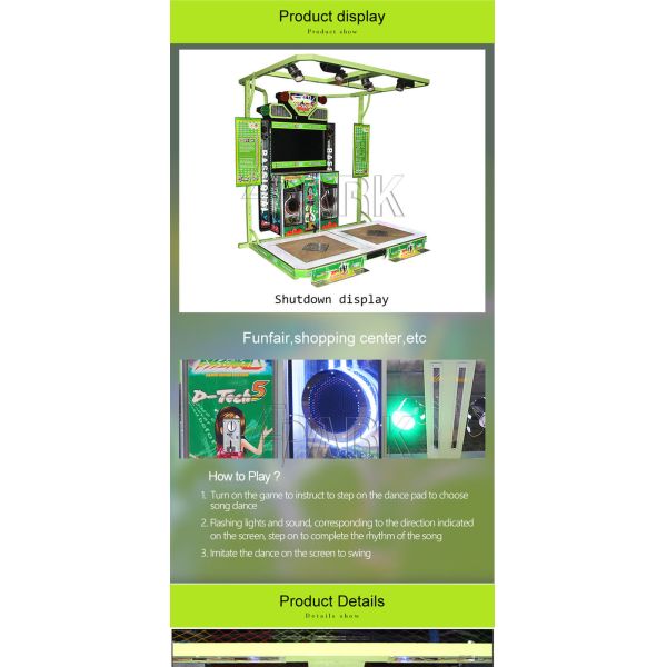 47" D Tech 5 Music Simulator Video Arcade Dance Machine