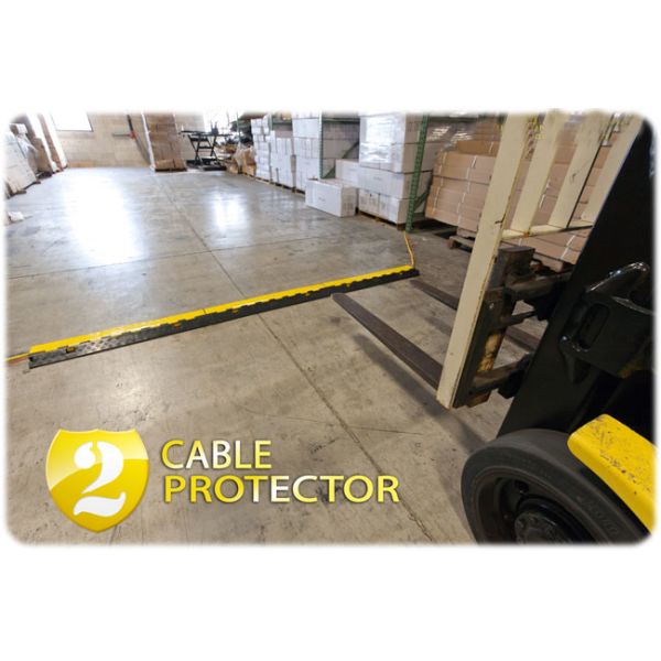 1000 * 250 * 50mm 2 Channel Cable Protector Ramp Heavy Duty For Outdoor Event