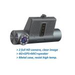 2 Channel Double Lens HD 1080P H265 H264 4G GPS WIFI MDVR for Taxi Van Truck