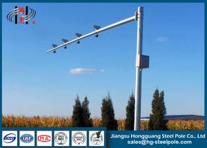 Wholesale H6.8m Camera Steel Tubular Poles , Monitor Galvanised Poles from china suppliers