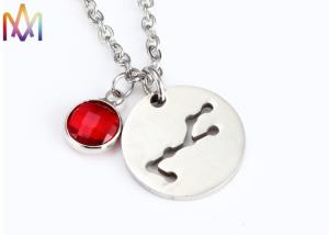 Wholesale 2.2mm Thickness Birthstone Crystal Womens Engraved Necklace from china suppliers