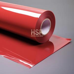 China 80 Micron Opaque Red Silicone Coated Release Film For Labeling on sale
