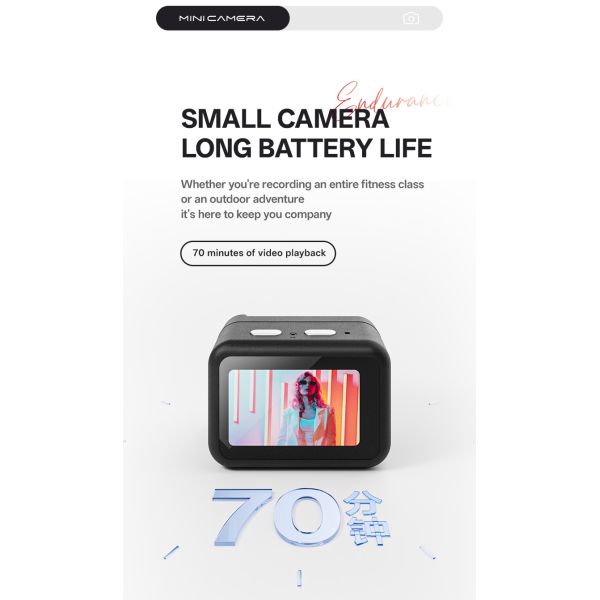 Mini Camera With Screen HD 1080p Retro Ultra Compact Camcorder