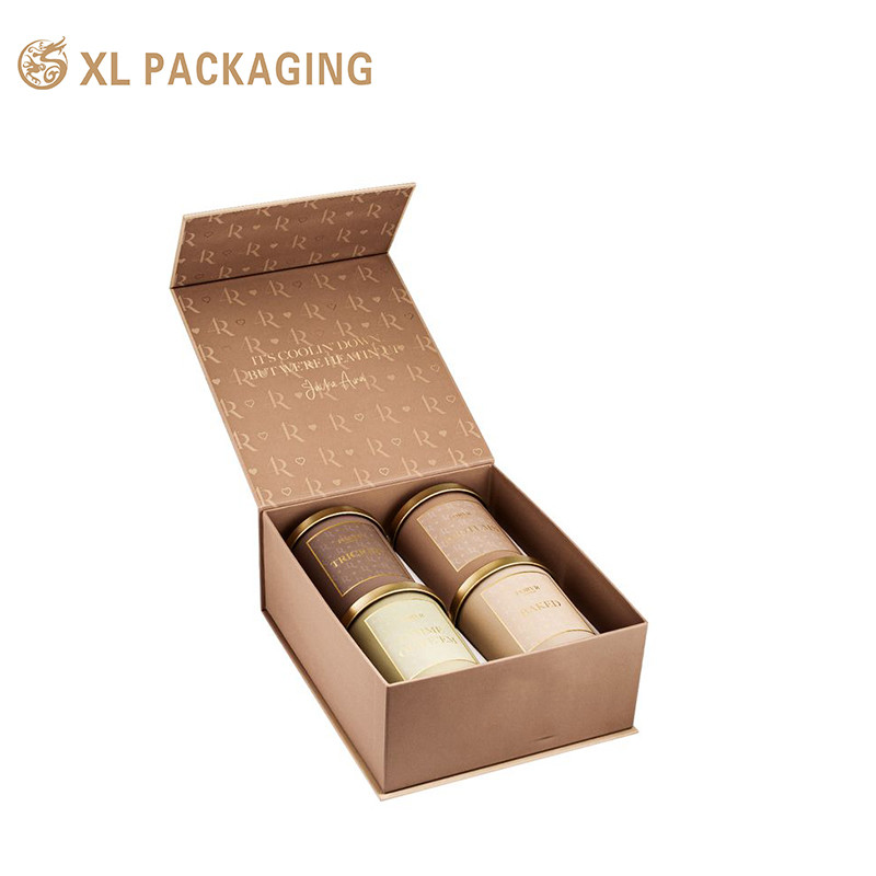 Eco-Friendly Custom Texture Paper Candle Cup Packaging Box Paper Gift Box with Lid And Base