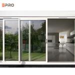 Telescopic Frame Aluminium Sliding Glass Doors Soundproof Room Divider Indoor
