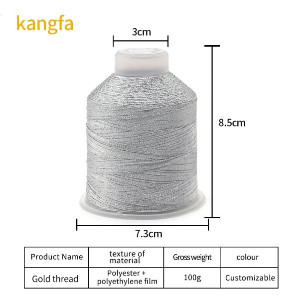 100% Polyester M Type Metallic Thread for MERCERIZED High Tensile Strength Embroidery