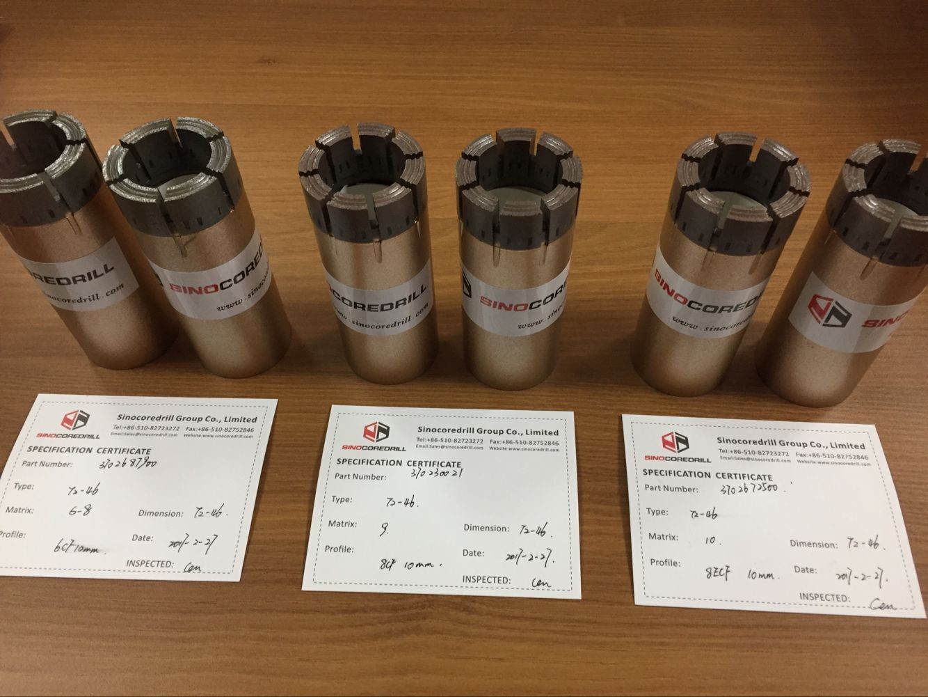 Single Tube T2- 46 T2-76 T2 - 86 T2-101 Abrasive Hard Rock Used Diamond Drill Bits