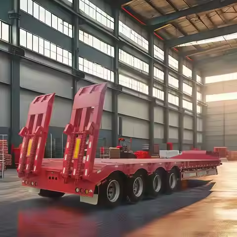 CIMC Sturdy Steel 3/4/5/6 Axles For Heavy Duty Transportation Lowbed Semi Trailers