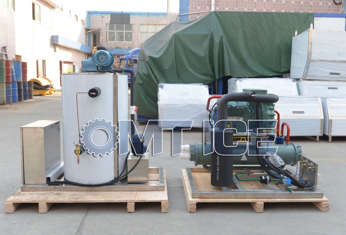 Refrigerant R404a Seawater Flake Ice Machine 380V 2 Ton Flake Ice Machine