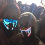 Ledes led mask Music LED/EL party mask with sound active and Luminous Light for
