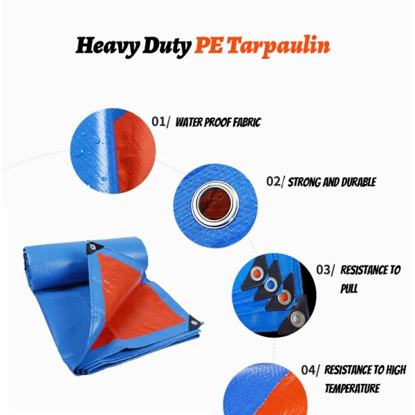 Heavy Duty Woven Tarpaulin Waterproof Outdoor Vegetable Flower Farming Car Shelter Customized HDPE Tarpaulin Tarpaulin Rainproof Tarpaulin Tarps Heavy