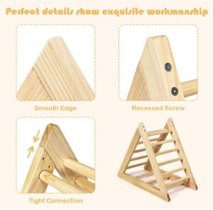 Wholesale Wooden Climbing Triangle Ladder Triangle Climber with Climbing Ladder for Toddlers from china suppliers