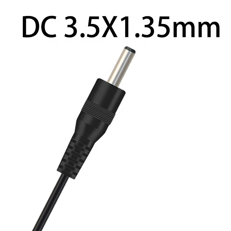 DC Barrel Jack Male 3.5x1.35mm to Stripped Tinned Wire Pigtail Bare End Cable