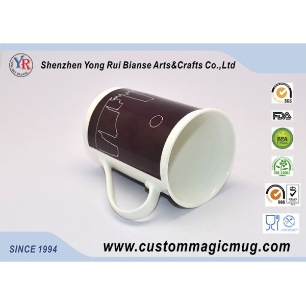 Single Wall Hot Water Ceramic Color Change Coffee Mug Heat Sensitive