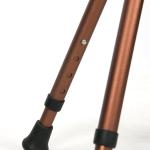 88cm Walking Aid Walker Flashlight Handle Four Feet Aluminum Frame Steel Stand