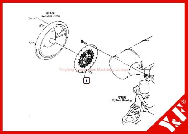Komatsu Damper 20Y - 01 - 11111 to Engine Flywheel Mounting 20Y0111111