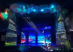 Ultra Slim SMD2525 7.81mm Transparent LED Display Rental Installation