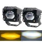 12-80V Amber 3570 LED Dual Color LED Work Lights For Motorcycle 30-60W Off Road