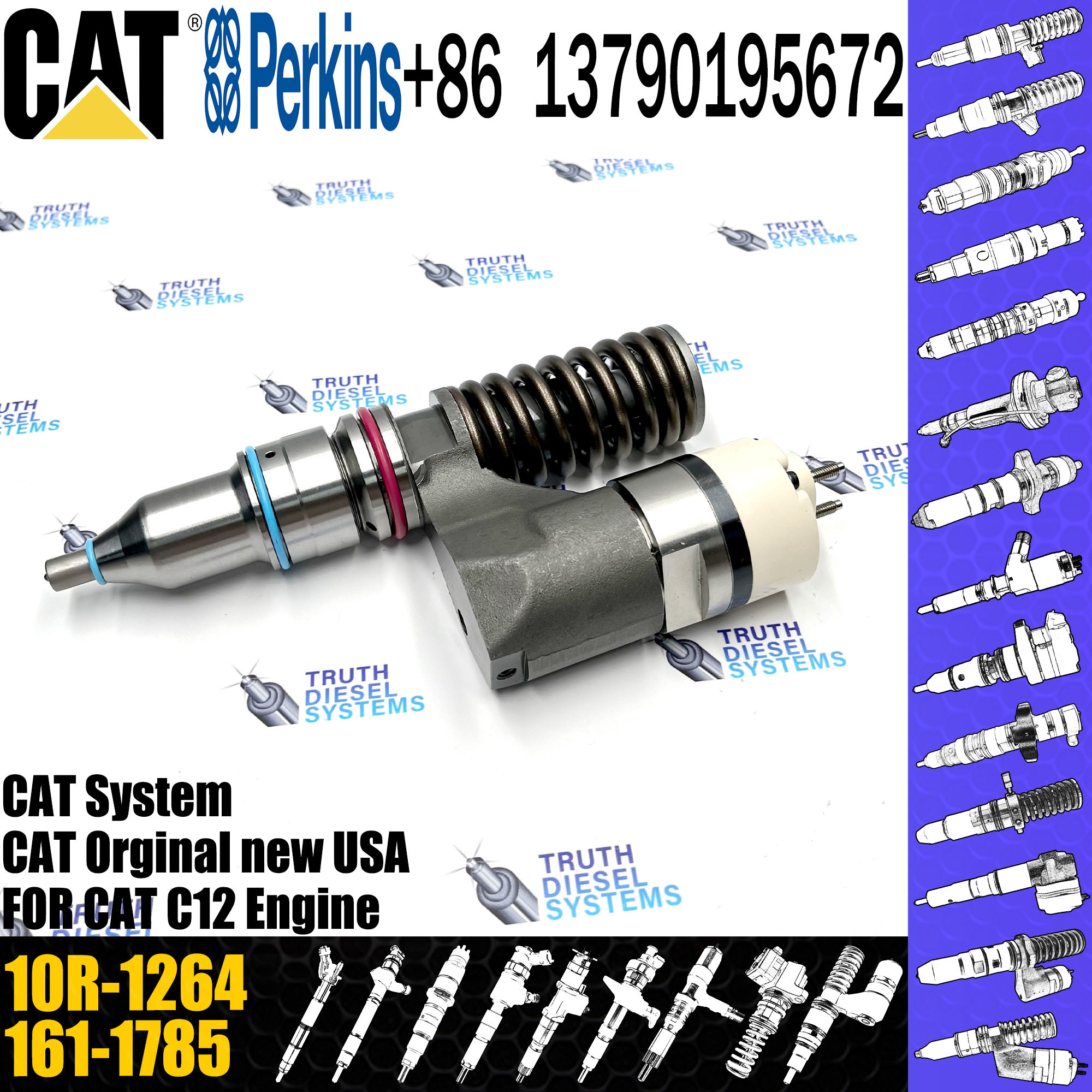 C-A-T injector 208-9160 10R-1264 10R-0963 212-3462 208-9160 0R-9595 10R-1814 0R-4987 161-1785 for C12 egnine