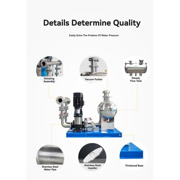 Custom Non-negative Pressure Secondary Water Supply System For High-rise Buildings