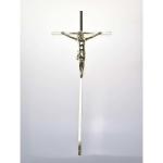 ABS Material Jesus On A Crucifix , Electronic Plating Casket Cross SGS Approved