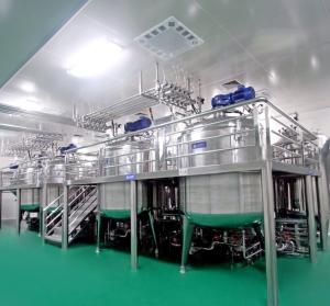 Wholesale 10000L Vacuum Liquid Detergent Mixing Tank With Homogenizer Option from china suppliers