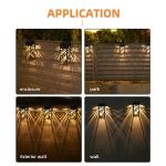 ABS Waterproof Fence LED Solar Garden Wall Light 280mA For Patio Wall Decoration