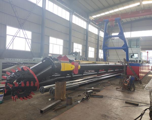 High-Performance Cutter Suction Dredger with a red color for Versatile Sand