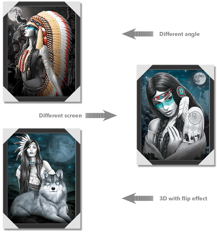 OEM Printing Service For Wall Decorative Picture , 3d Lenticular Picture