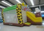 Hot sale inflatable Stone Age bouncy combo bright colour inflatable stone age