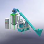 1500kg/h Straw Sawdust Biomass Pellet Machine Complete Wood Pellet Production