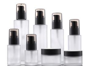 Wholesale Transparent Frosted Empty Cosmetic Perfume Lotion Bottle and Cream Jar with Duckbill Lid from china suppliers