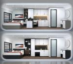 Popular 40ft Outdoor Modern Prefab House Villa Mobile Working Office Pod Apple