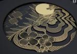 Mooncake Printed Packaging Boxes Black Hot Stamping Logo Lid And Base Box
